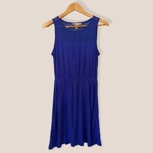 F21 Royal Blue Mesh Top Dress